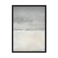 Load image into Gallery viewer, Ocean artwork print with grey and white waves crashing on the shore with storm clouds.