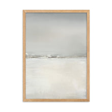 Load image into Gallery viewer, Ocean artwork print with grey and white waves crashing on the shore with storm clouds.