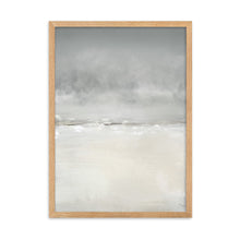 Load image into Gallery viewer, Ocean artwork print with grey and white waves crashing on the shore with storm clouds.