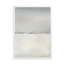 Load image into Gallery viewer, Ocean artwork print with grey and white waves crashing on the shore with storm clouds.
